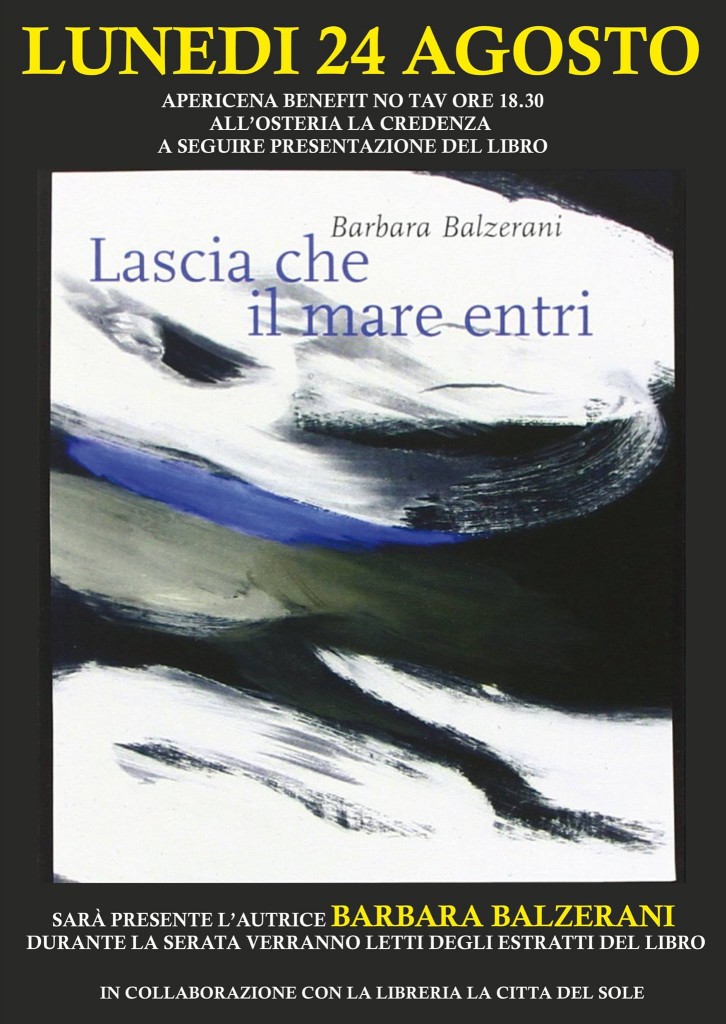 Bussoleno, presentazione libro “Lascia che il mare entri” di B. Balzerani